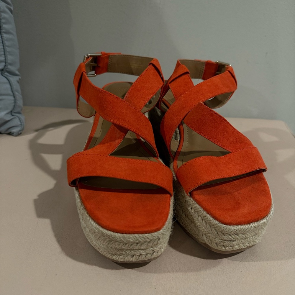 H&M Orange Espadrille Platform Shoes